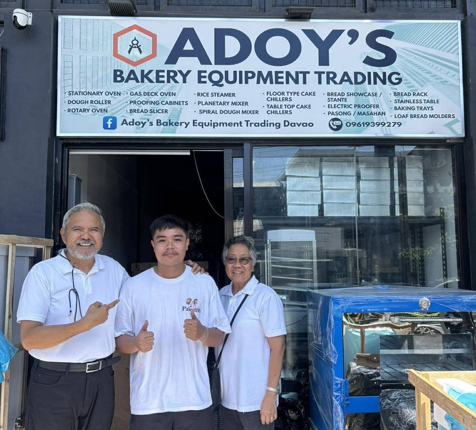 Adoy's Bakery Equipment Trading showroom location in Davao displaying commercial baking equipment